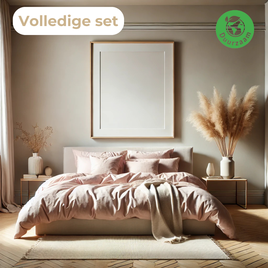 Licht roze Eucalyptus lyocell Beddengoed set