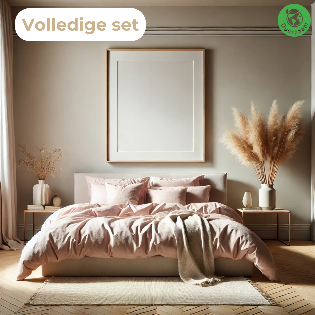 Licht roze Eucalyptus lyocell Beddengoed set